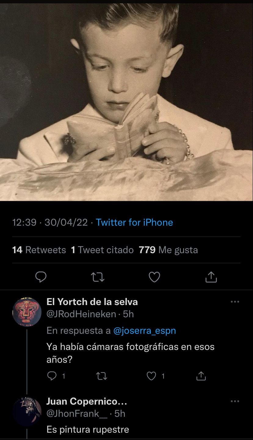 Usuarios se burlaron de la fotografía de día del niño de José Ramón Fernández.
