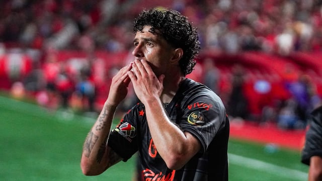 Nacho Rivero festeja su gol en el Tijuana vs Santos de la Liga MX