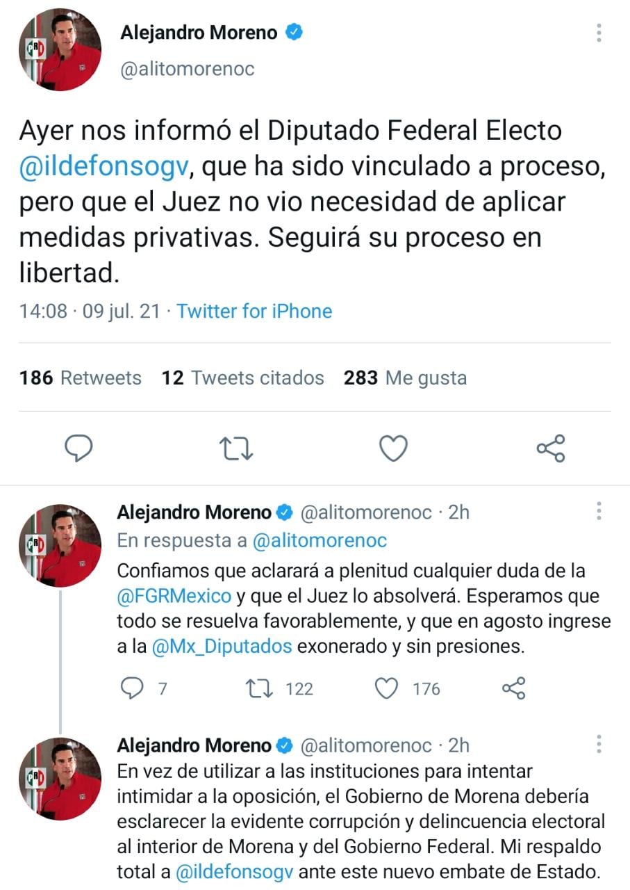 Pronunciamiento del PRI