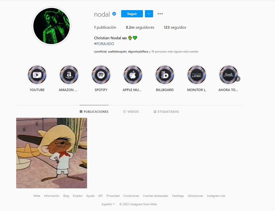 Christian Nodal Instagram