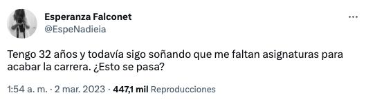 Pesadillas con la universidad