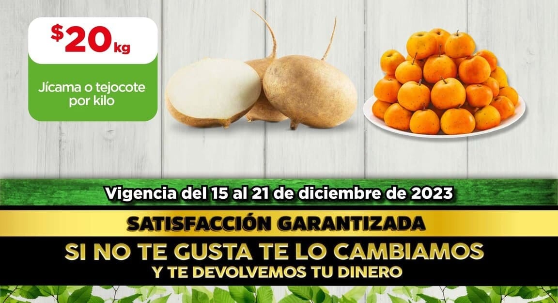 Bodega Aurrerá Tianguis de Frutas y Verduras 18 a 21 de diciembre 2023: Estas son las mejores ofertas