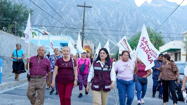 Elizabeth Galicia Ruiz visita Las Palmas y López Mateos en Santa Catarina.