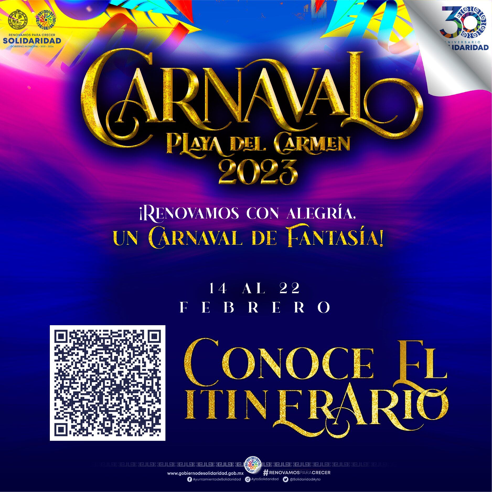 Cartel Carnaval Playa del Carmen 2023, ¿se presentará Black Eyed Peas?
