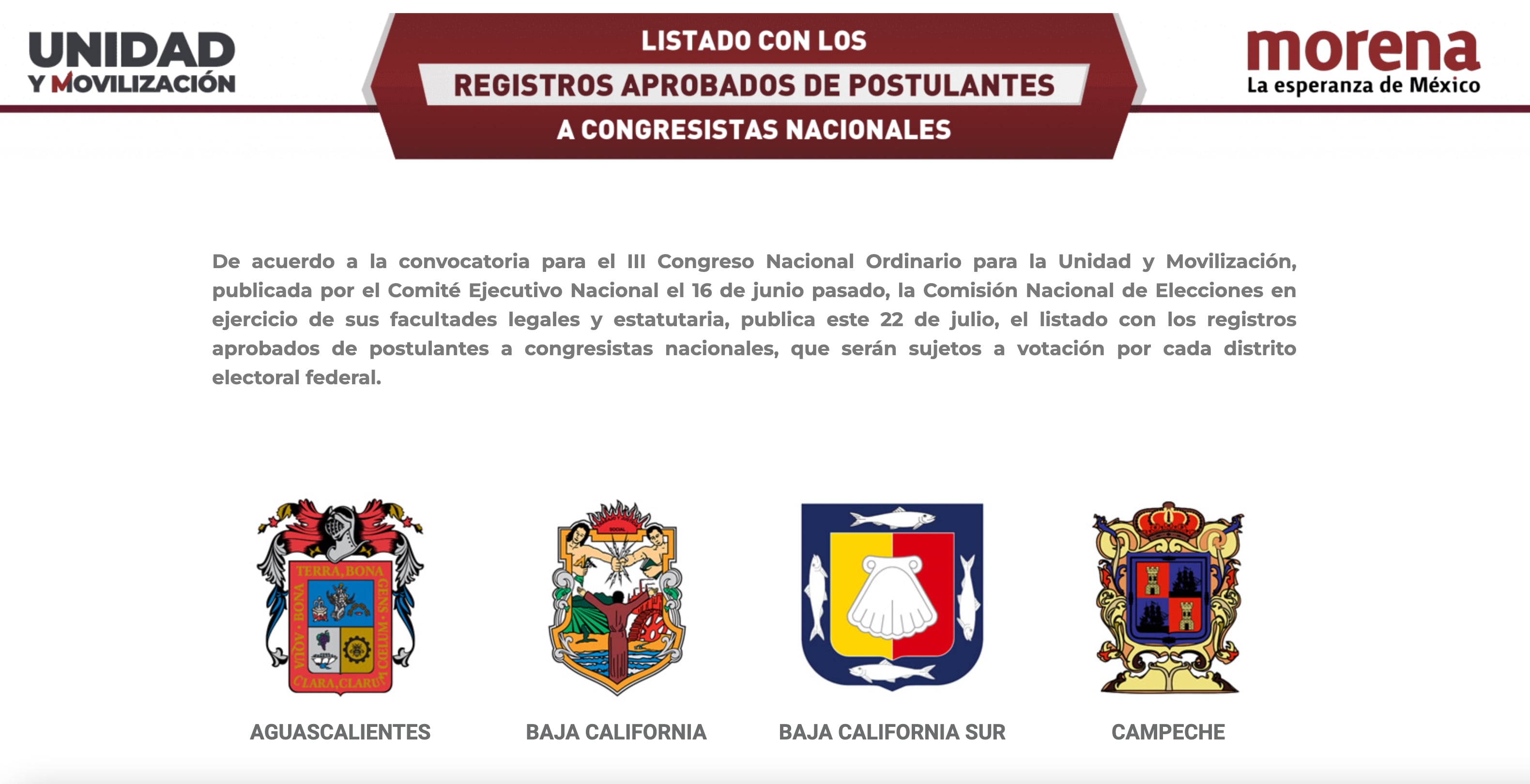 Candidatos de Morena