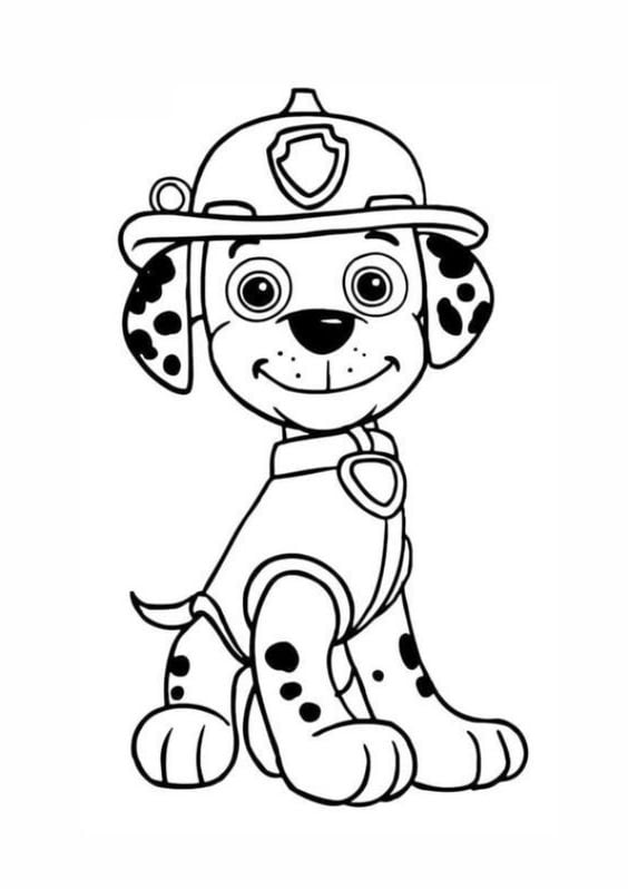 Dibujos de Marshall de Paw Patrol con temática de del Día del Niño