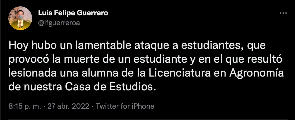 Rector de la UG pide desmilitarizar el país