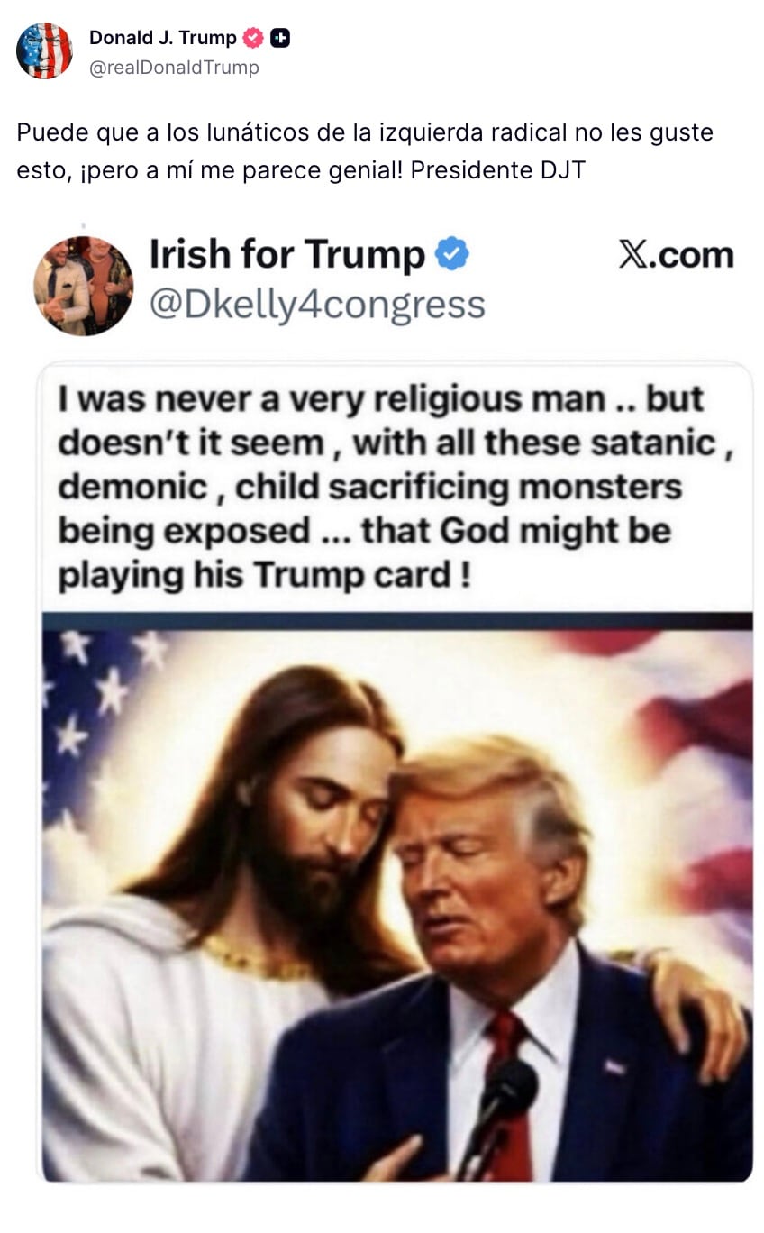 Nueva imagen con IA de Trump