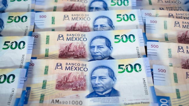 Billetes de 500; peso en México.