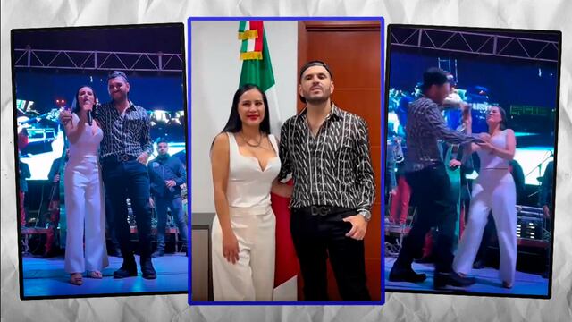 Sandra Cuevas baila con El Komander y recibe un curioso regalo durante concierto en la Cuauhtémoc
