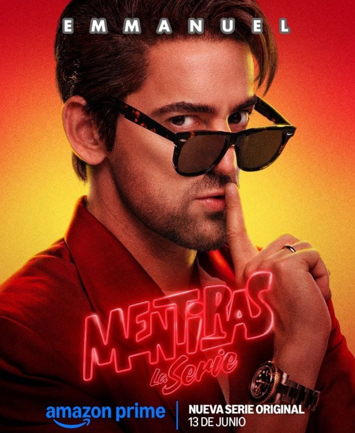 Luis Gerardo Méndez como “Emmanuel” en Mentiras, la serie