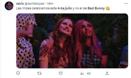 Memes por el 4 de julio pidiendo perdón a Bad Bunny porque no le cumplieron