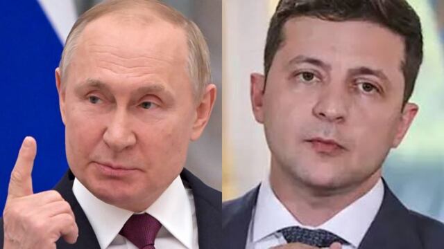 Vladimir Putin y Volodímir Zelenski