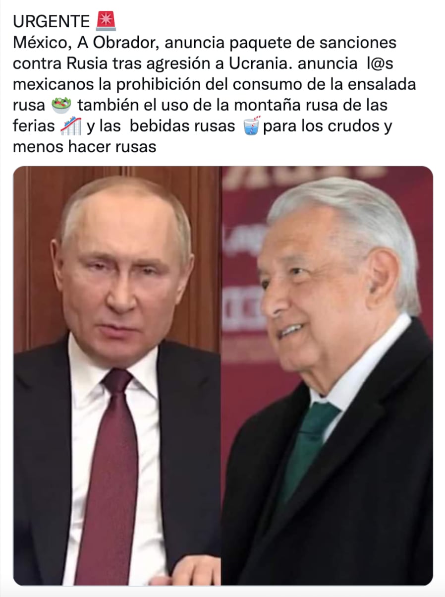 Meme para cancelar la ensalada rusa
