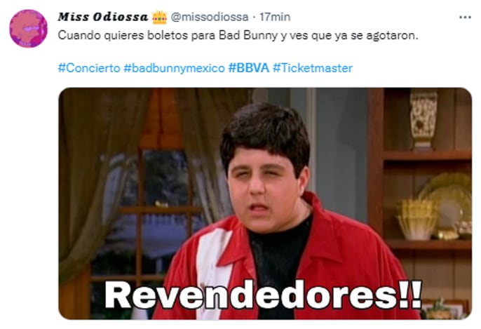 Memes de boletos para Bad Bunny