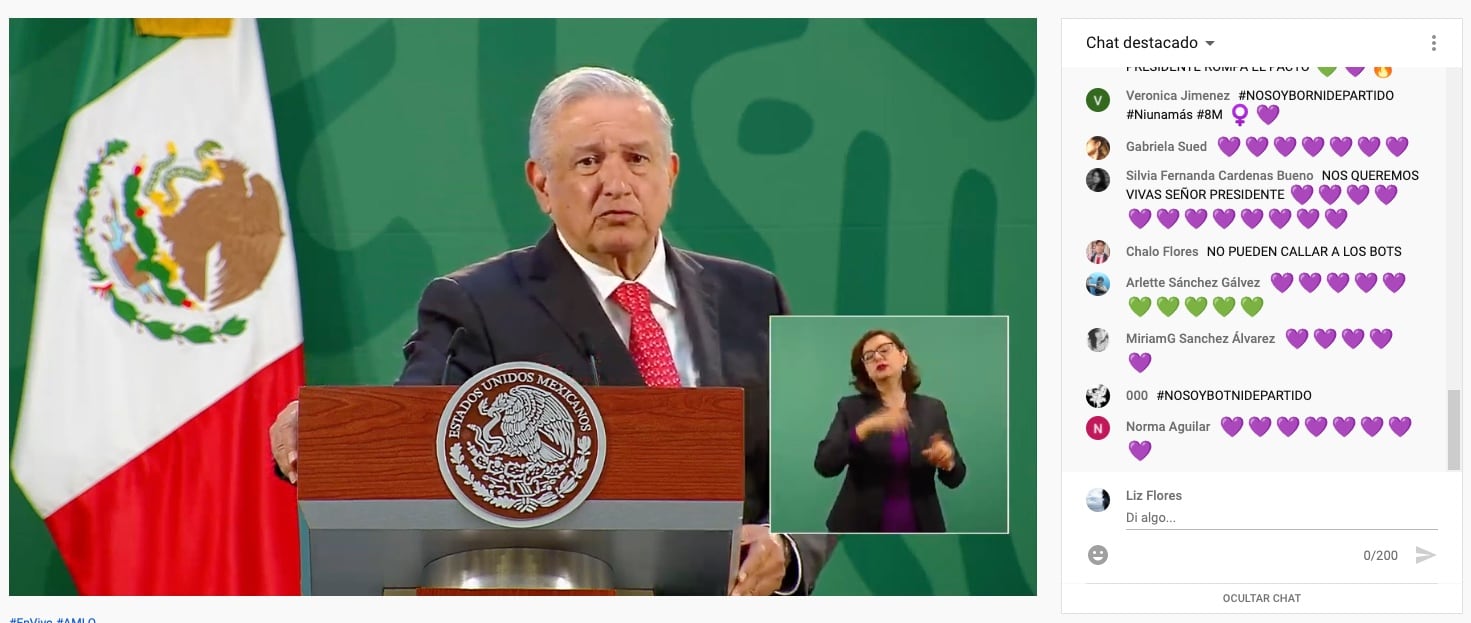 Mañanera de AMLO del 8 de marzo