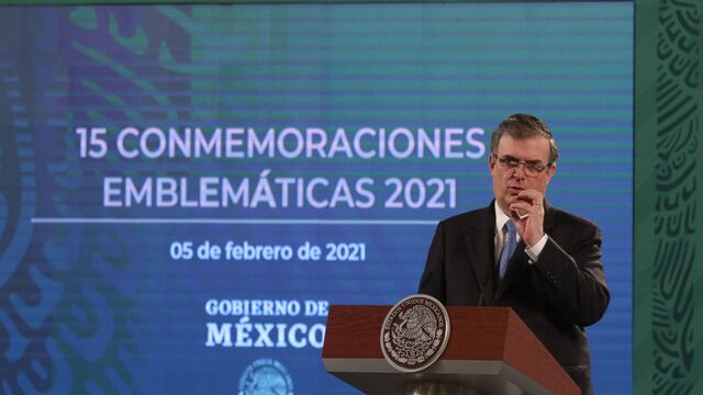 Marcelo Ebrard en la conferencia mañanera