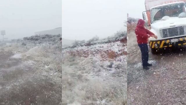 Nevada en carretera estatal 330, en San Idelfonso, Amealco, Querétaro
