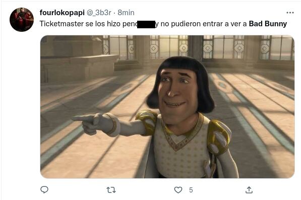 Se burla de lo ocurrido en el concierto de Bad Bunny