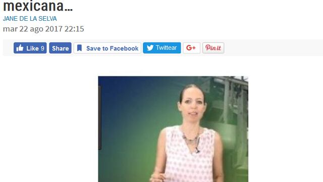 Le respondo a Jane de la Selva, a quien agradezco la deferencia.