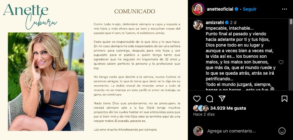 Aarón Mizrahi, novio de Anette Cuburu, defiende a la presentadora de Andrea Legarreta