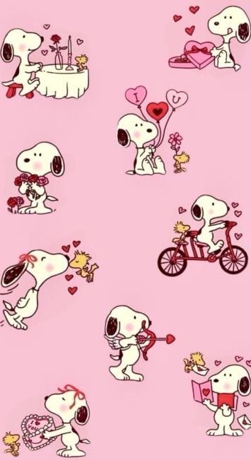 Fondo de pantalla de Snoopy de San Valentín