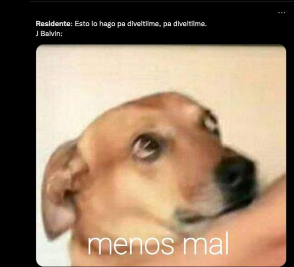 Meme reacción de J Balvin a Residente.