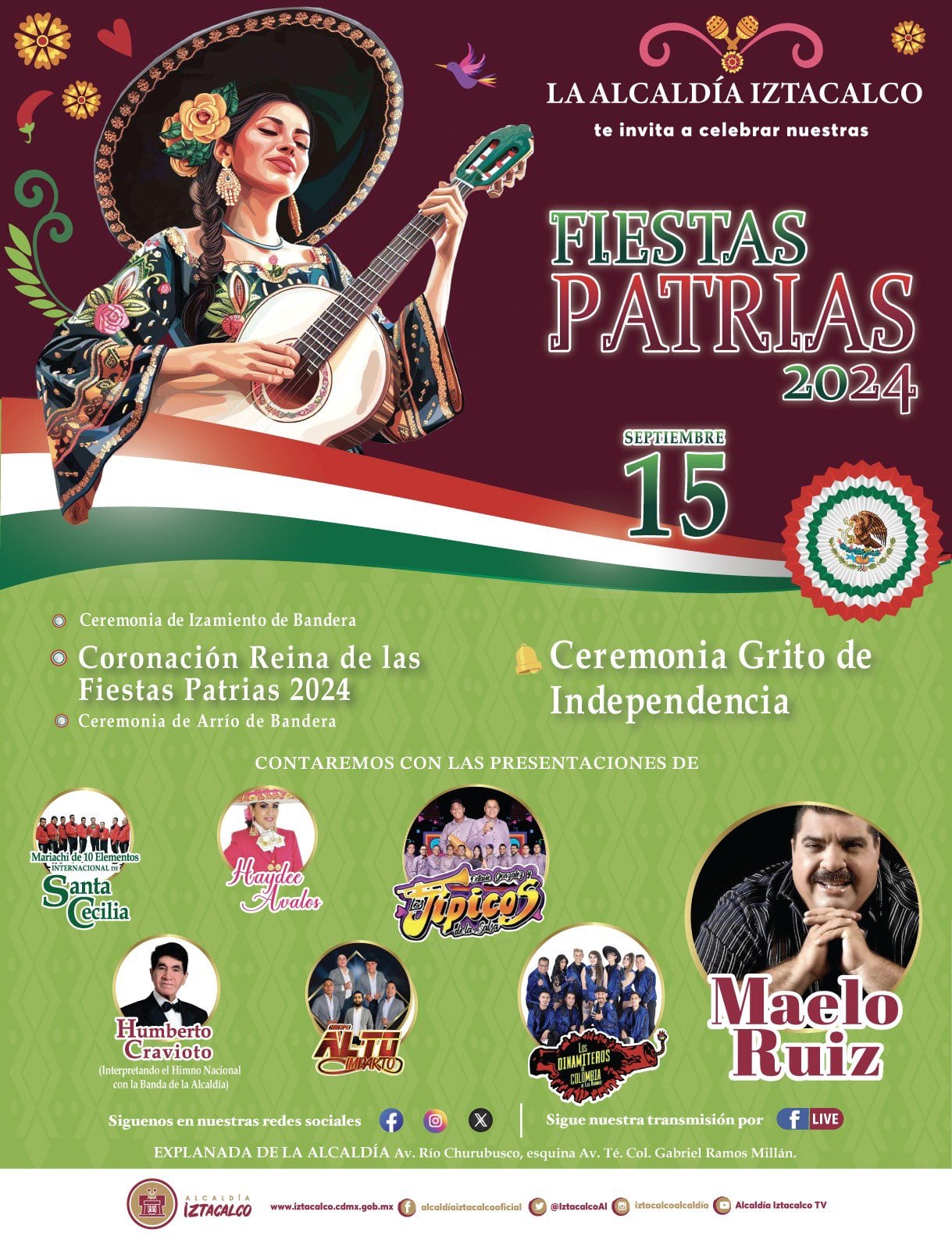 Fiestas patrias en las alcaldías