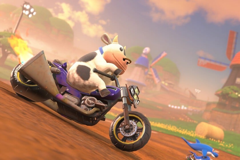 Vaca de Mario Kart World
