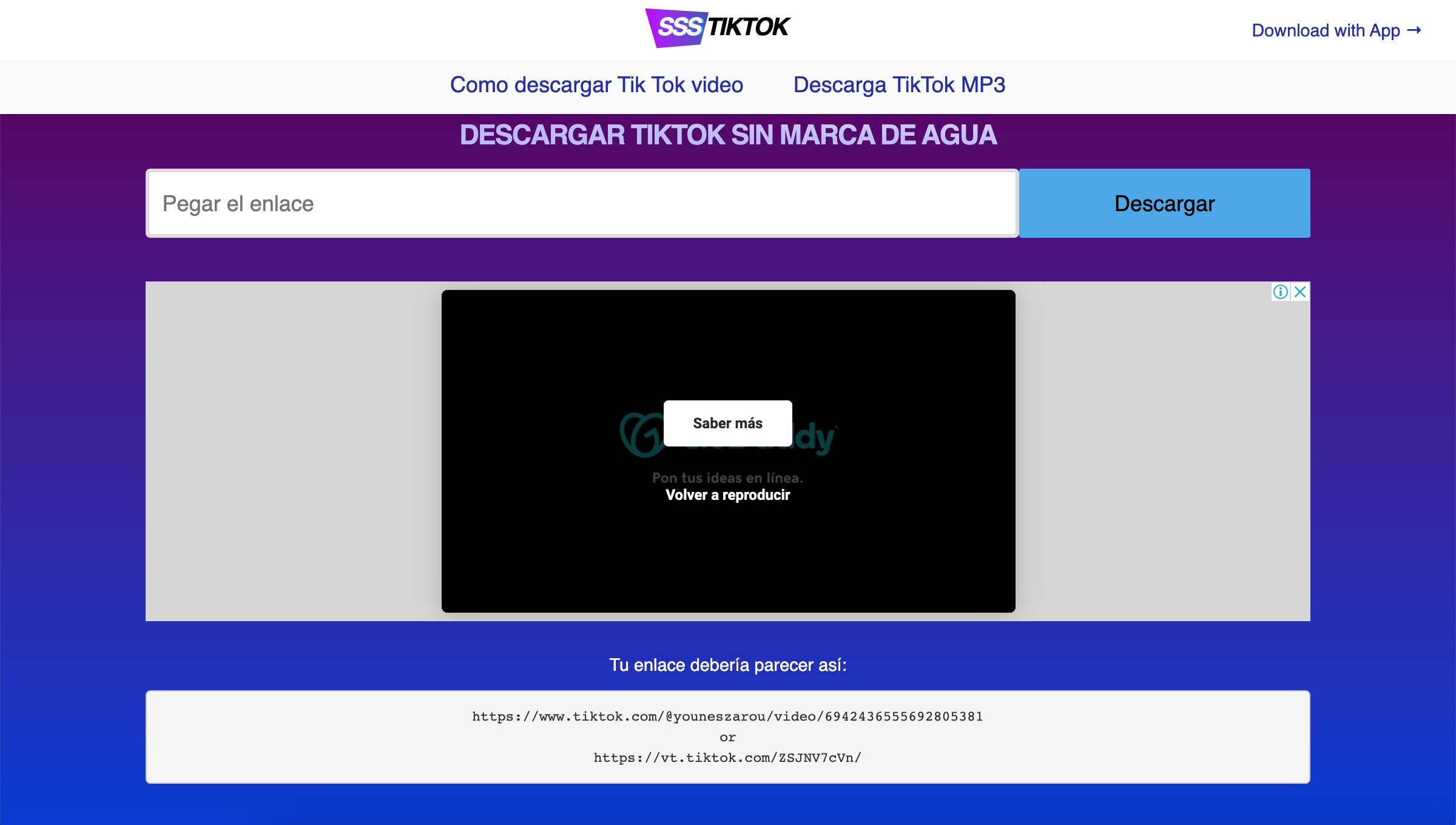 Descargar TikTok sin marca de agua