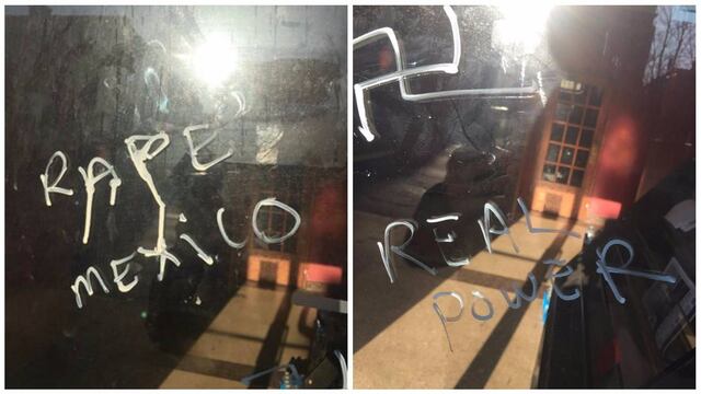 "Rape Mexico" y una esvástica, escribieron en la Iglesia Metodista Unida Lincon.