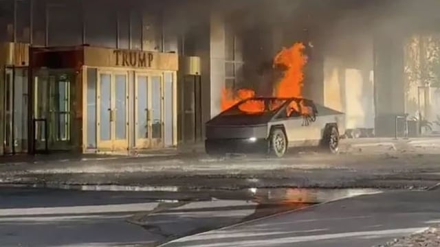 Incendio Tesla de Cybertruck en Hotel Trump de Las Vegas