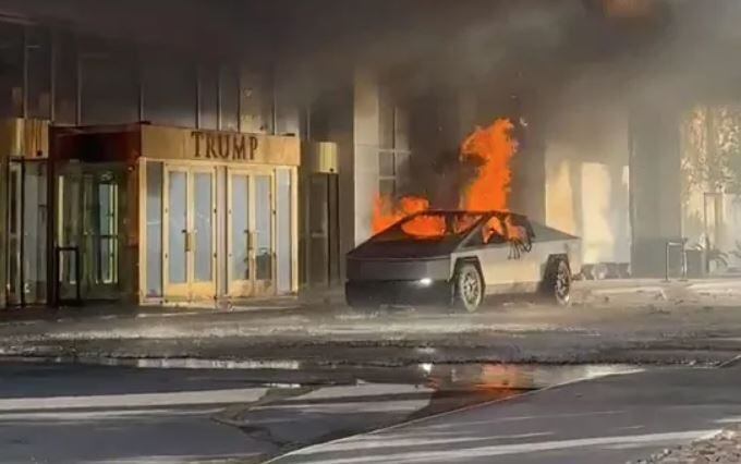 Incendio Tesla de Cybertruck en Hotel Trump de Las Vegas