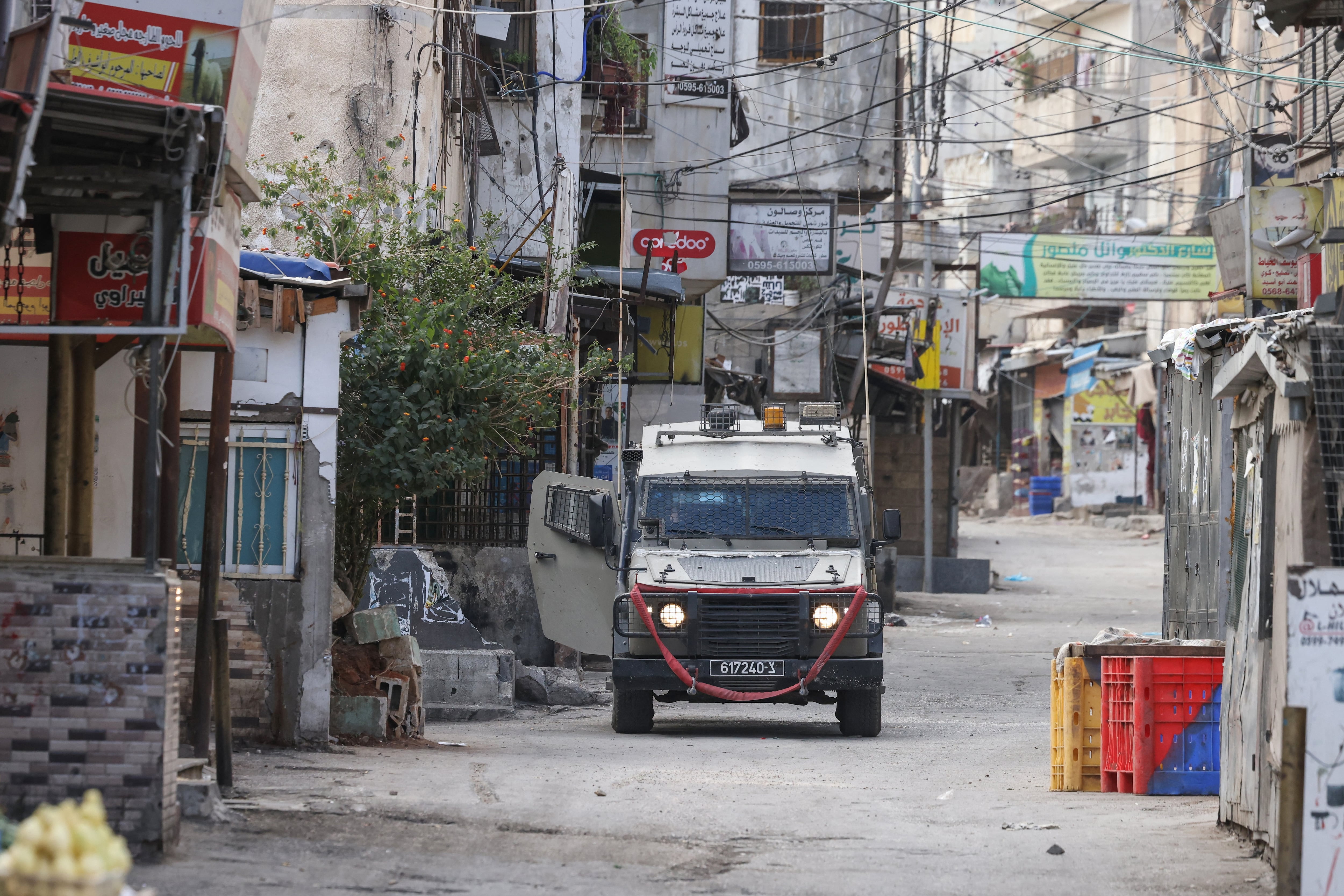 Convoy israelí en la franja de Gaza