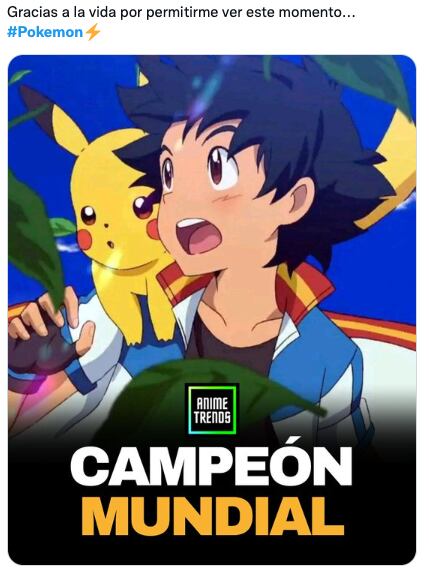 Festejan con memes que Ash Ketchum ganó un campeonato después de 25 años