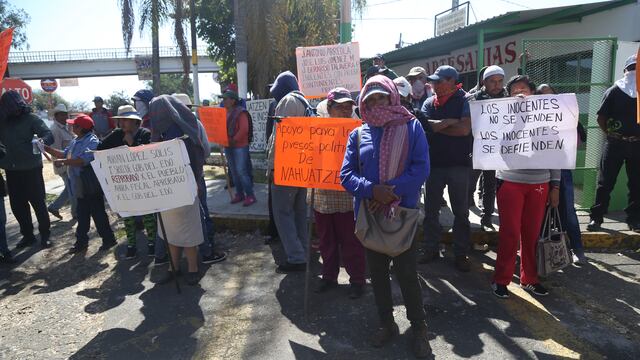 Protesta por liberación de defensores de Nahuatzen.