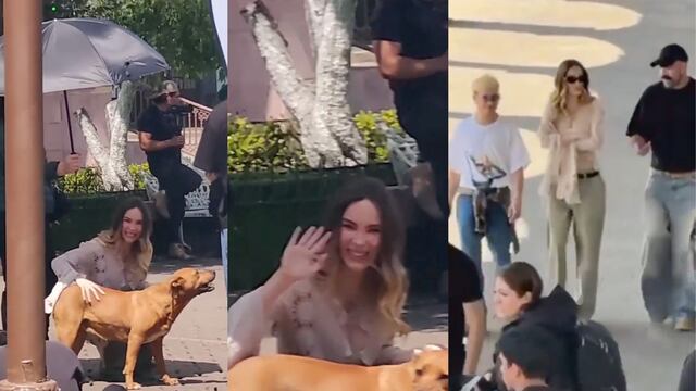Belinda andaba en Zacatlán y se pone a acariciar un perrito cajero (VIDEO)