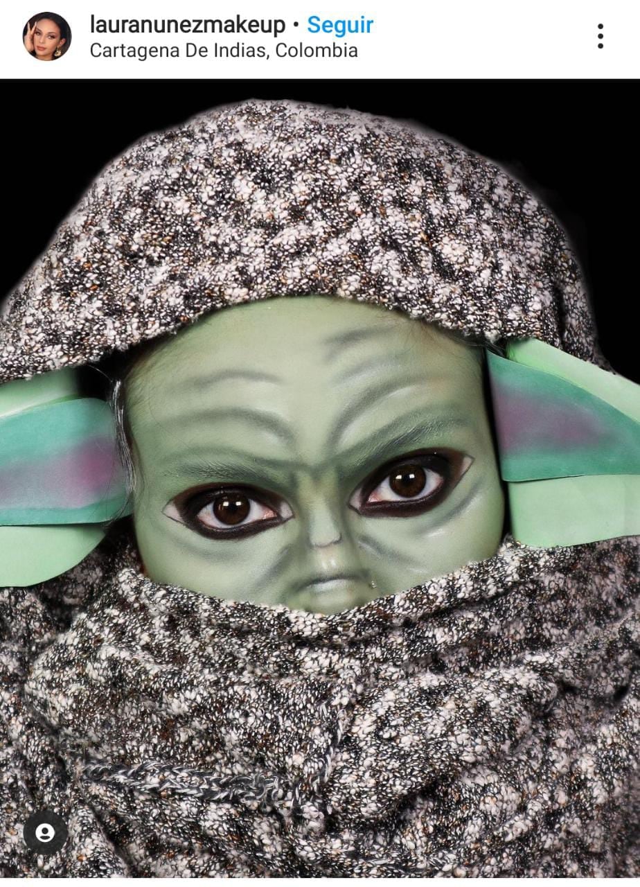 Baby Yoda, Maquillaje