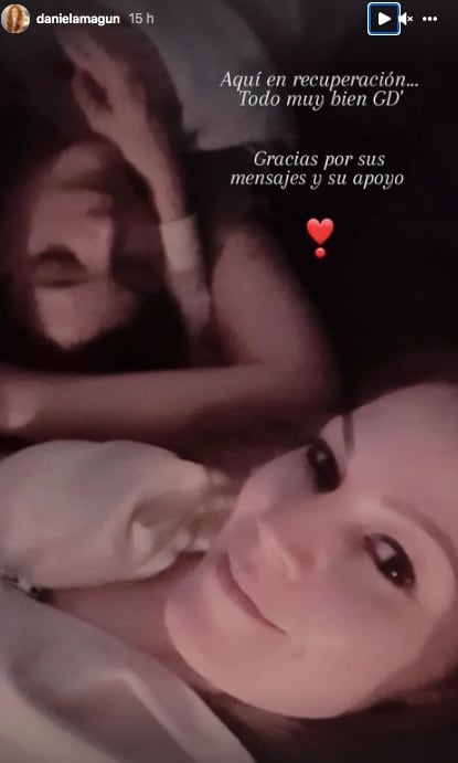 Daniela Magun junto a su hijo Liam