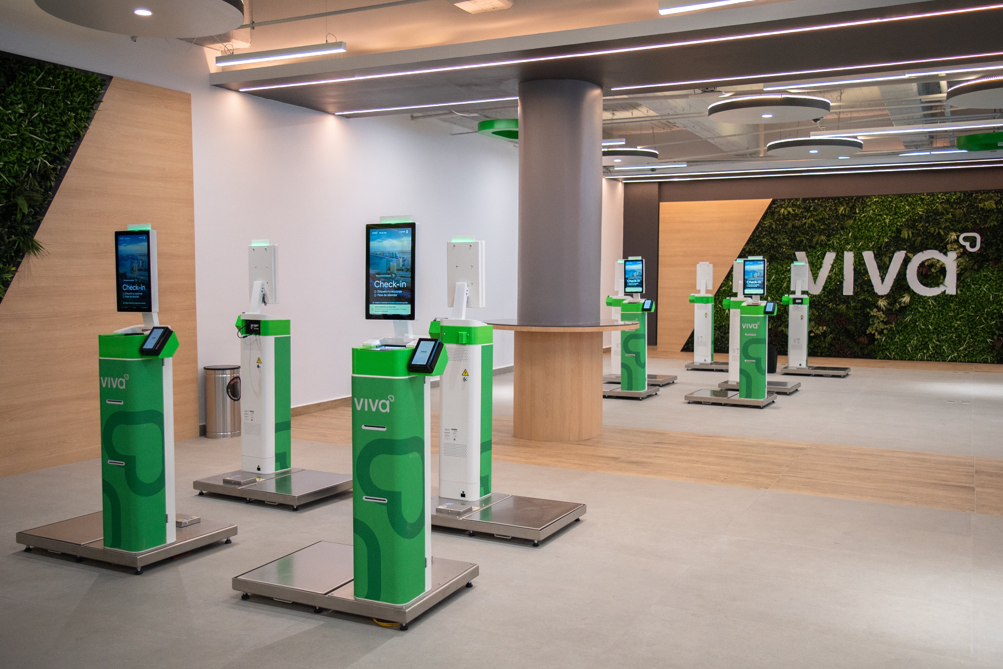 Área de quioscos para documentación digital de equipaje