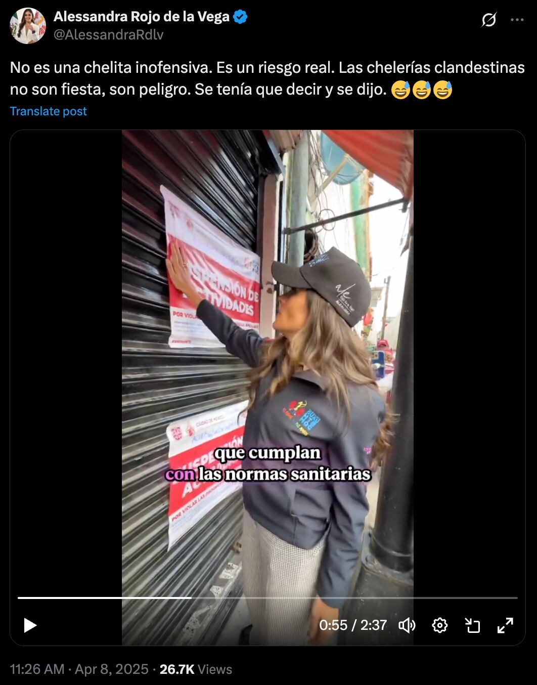 Alessandra Rojo de la Vega sobre chelerías en la Cuauhtémoc.