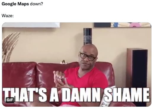 Memes sobre la caída de Google Maps