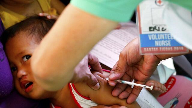 Vacunación en niños.