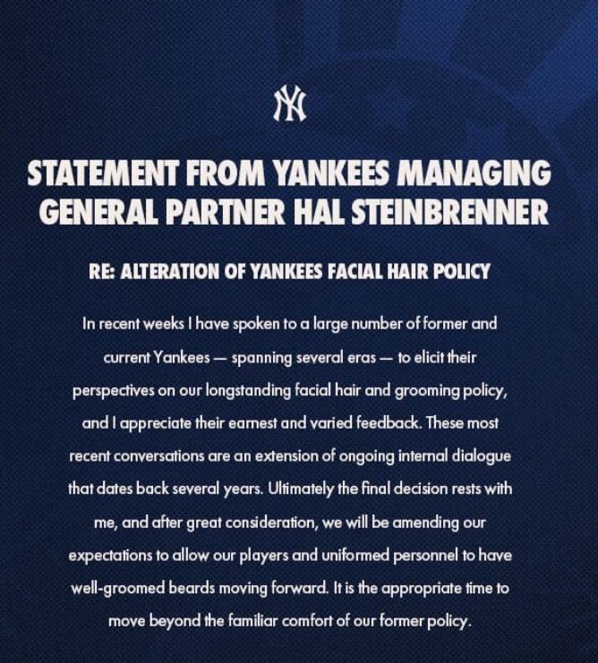Comunicado Yankees
