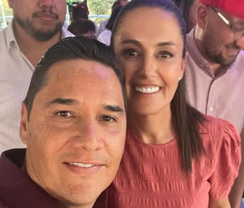 Moisés Muñoz y Claudia Sheinbaum