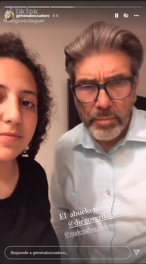 Diego Verdaguer y su nieta