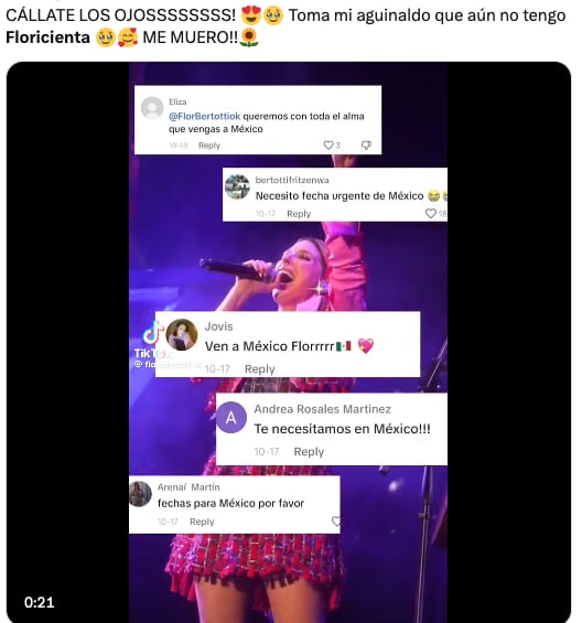 Floricienta anuncia concierto en México y sus fans ya reaccionaron a su regreso.