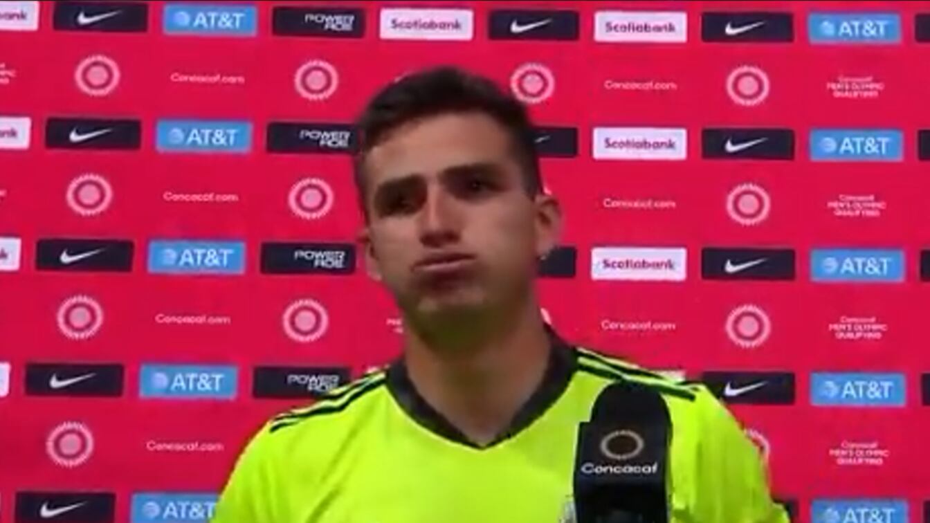 Sebastián Jurado llora luego de ganar el Preolímpico de Concacaf
