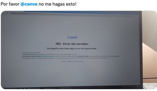 Meme de la caída de Canva.