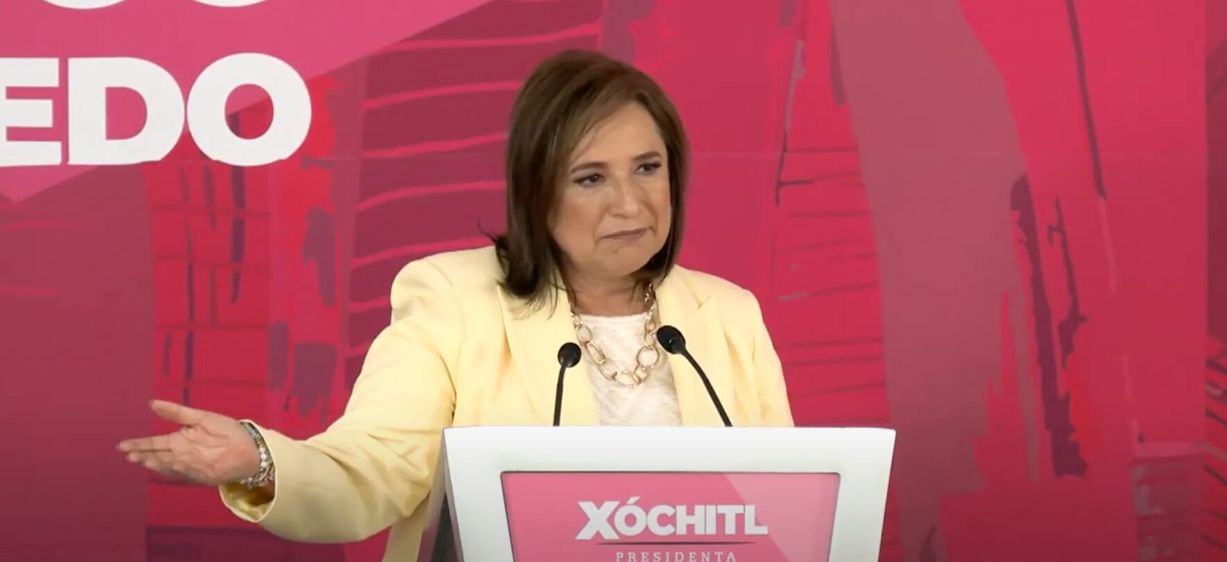 Xóchitl Gálvez en su mañanera de la verdad